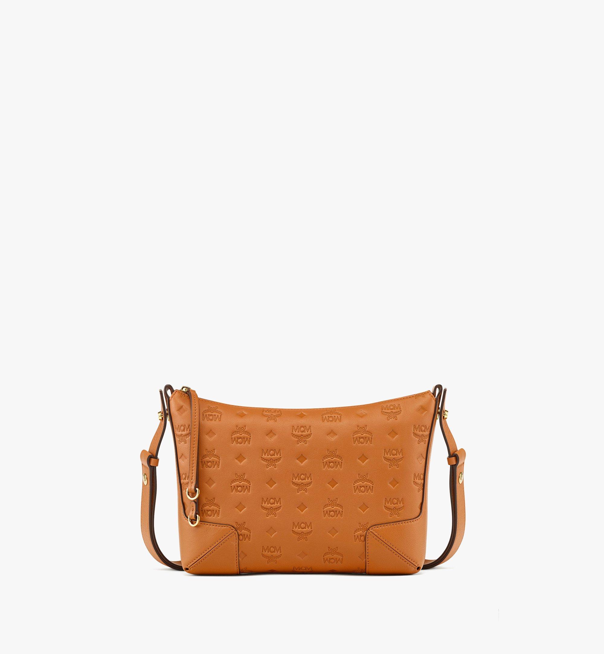 Aren Shoulder Bag in Embossed Monogram Leather 1